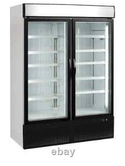 Nouveau congélateur à glace vitré double porte verticale, Rrp 4300 £