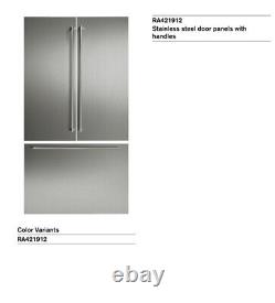 Panneaux de porte en acier inoxydable Gaggenau RA421912 pour réfrigérateur congélateur RY492