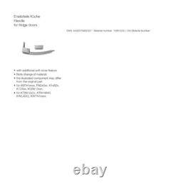 Poignée Miele Genuine pour porte de réfrigérateur et congélateur aspect acier inoxydable MPN 10851200