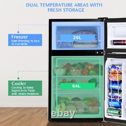 Réfrigérateur Compact 90l Refroidisseur De Porte Double Réfrigérateur Freestanding Freezer Maison