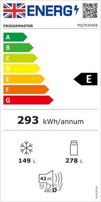 Réfrigérateur Congélateur Américain Autonome 427L Noir 4 Portes No Frost Inverter Classe E