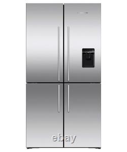 Réfrigérateur Congélateur Fisher & Paykel Rf605qduvx1 Silver Quad Porte Avec Distributeur D'eau