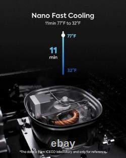 Réfrigérateur/Congélateur ICECO 35L Double Zone NOIR GERMAN SECOP Intégré