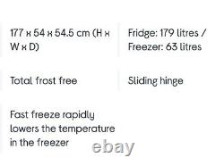Réfrigérateur Congélateur Intégré LOGIK LIFF7024 70/30 Sans Givre - Charnière Coulissante