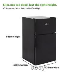 Réfrigérateur Congélateur Sous Comptoir 86L Noir avec 4 Étoiles de Congélation Willow WB50UCFF