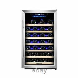 Réfrigérateur De Vin Kalamera 50 Compresseur De Bouteille Porte En Acier Inoxydable Krc52ass