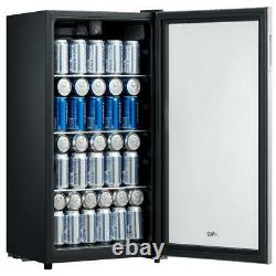Réfrigérateur Mini Bière Boissons Vin Soda Réfrigérateur Porte En Verre 115 Can Drink Cooler