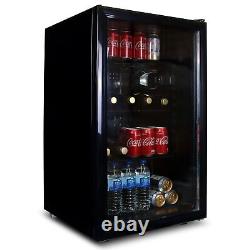 Réfrigérateur à boissons encastrable 118L Cave à bière / vin avec porte en verre SIA DC1BL
