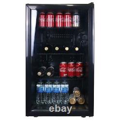 Réfrigérateur à boissons encastrable 118L Cave à bière / vin avec porte en verre SIA DC1BL