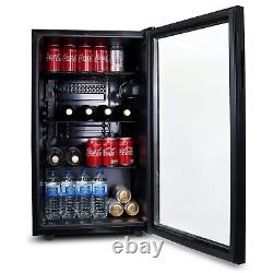 Réfrigérateur à boissons encastrable 118L Cave à bière / vin avec porte en verre SIA DC1BL