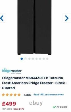 Réfrigérateur américain Fridgemaster d'occasion mais en bon ÉTAT