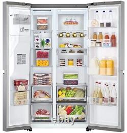 Réfrigérateur américain LG GSJV90PZAE Door-in-DoorT 91cm sans givre avec congélateur métallique