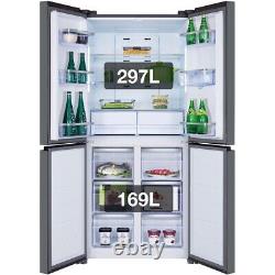 Réfrigérateur américain TCL RP466CXE1UK Galaxy Inox en acier inoxydable