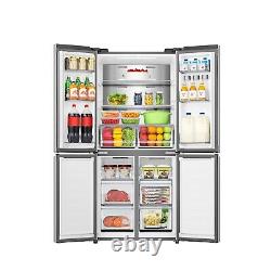 Réfrigérateur américain à quatre portes Hisense PureFlat 483L en acier inoxydable RQ5P470SAID