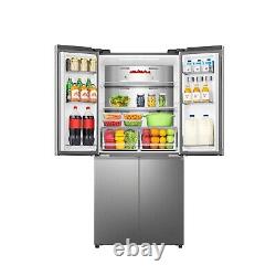 Réfrigérateur américain à quatre portes Hisense PureFlat 483L en acier inoxydable RQ5P470SAID