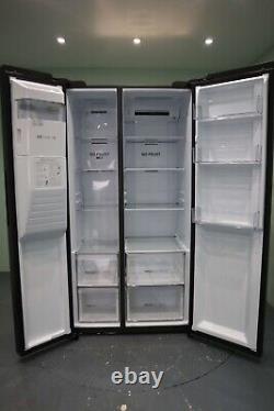 Réfrigérateur américain côte à côte Haier HSOBPIF9183 avec distributeur d'eau raccordé Noir