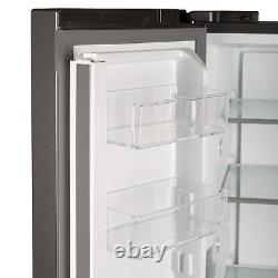 Réfrigérateur américain de style français ElectriQ de 391 litres en acier inoxydable.