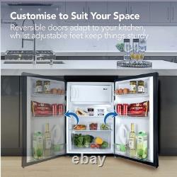 Réfrigérateur autonome sous comptoir, 113 litres, 55 cm de large, noir, Igenix IG155B