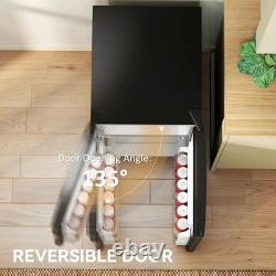 Réfrigérateur compact 88L sous plan de travail avec tiroir congélateur, étagères et éclairage intérieur