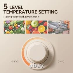 Réfrigérateur compact 88L sous plan de travail avec tiroir congélateur, étagères et éclairage intérieur