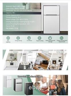 Réfrigérateur compact à double porte Costway de 90L, congélateur réfrigérateur, prix de détail recommandé £249.