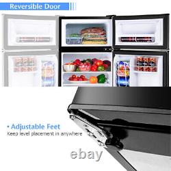 Réfrigérateur compact de 90L à double porte, refroidisseur, réfrigérateur autonome, congélateur pour la maison.