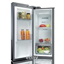 Réfrigérateur-congélateur 3 portes Haier série S+ 7 HSPR79F18EWMBUK noir brossé