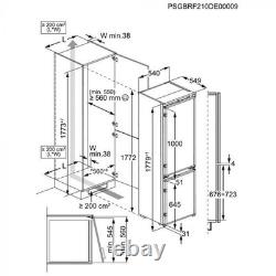 Réfrigérateur-congélateur AEG OSC6N181ES entièrement intégré 7030 No Frost avec porte coulissante