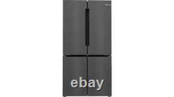 Réfrigérateur-congélateur Bosch Kfn96axea porte française style américain en acier noir
