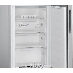 Réfrigérateur-congélateur Bosch Series 2 KGN27NLEAG argenté, sans givre, 50/50, en pose libre.