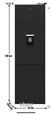 Réfrigérateur congélateur Bush F54180FFWTDB avec distributeur d'eau Noir