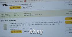 Réfrigérateur-congélateur Cookology Argent UCFF87SL 48cm Autonome Sous comptoir 2 Portes