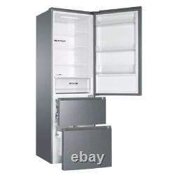 Réfrigérateur-congélateur Haier 3D 60 Série 3 Classe F 3 Portes Platinum Inox HTR3619FNMP
