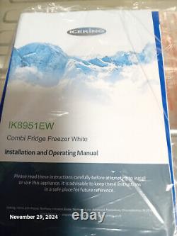 Réfrigérateur-congélateur IceKing IK8951EW tout neuf avec garantie (non déballé) M30 7BJ