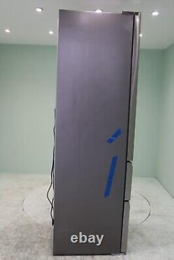 Réfrigérateur-congélateur JLFFMDSS6001 de John Lewis, 3 portes, sans givre total, 2 mètres de haut, couleur argentée.