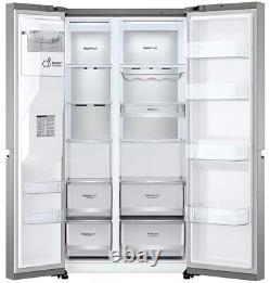 Réfrigérateur congélateur LG GSJV91PZAE avec porte à double battant en acier brillant