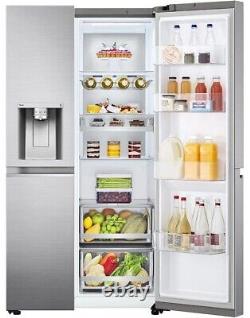 Réfrigérateur congélateur LG GSJV91PZAE avec porte à double battant en acier brillant