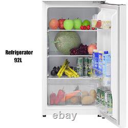 Réfrigérateur-congélateur Smad autoportant 121L à refroidissement rapide, réfrigérateur à 2 portes blanc
