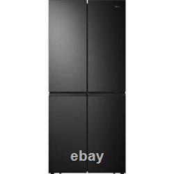 Réfrigérateur congélateur à portes croisées Hisense RQ563N4SF2 454L avec ventilation multi-air, noir