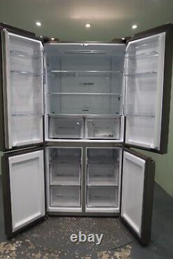 Réfrigérateur-congélateur américain 4 portes Cube KMI Haier avec finition en verre argenté HTF-540DGG7
