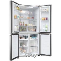 Réfrigérateur-congélateur américain Haier HCR3818ENMM Gris, pose libre