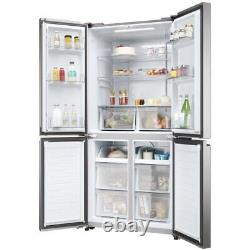 Réfrigérateur-congélateur américain Haier HCR3818ENMM Gris, pose libre