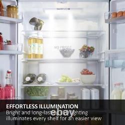 Réfrigérateur congélateur américain Haier HFR5719ENPB 70 cm No Frost Noir Ardoise Classe E
