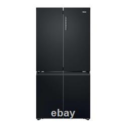 Réfrigérateur congélateur américain Haier Series 3 250 litres à quatre portes noir HCR39F19ENPT