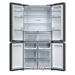 Réfrigérateur congélateur américain Haier Series 3 250 litres à quatre portes noir HCR39F19ENPT