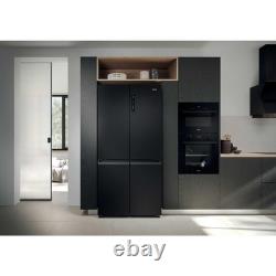 Réfrigérateur congélateur américain Haier Series 3 250 litres à quatre portes noir HCR39F19ENPT