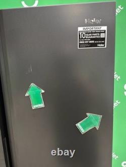 Réfrigérateur-congélateur américain Haier à froid ventilé avec raccordement à l’eau, noir HSW59F18EIPT #LF129394