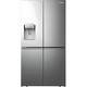Réfrigérateur-congélateur Américain Hisense 584 Litres 4 Portes Avec Distributeur D'eau Non Raccordé D Rq760n4sase