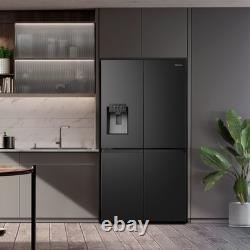 Réfrigérateur-congélateur américain Hisense PureFlat 584 litres à quatre portes noir RQ760N4SBFE