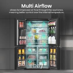 Réfrigérateur-congélateur américain Hisense PureFlat 584 litres à quatre portes noir RQ760N4SBFE